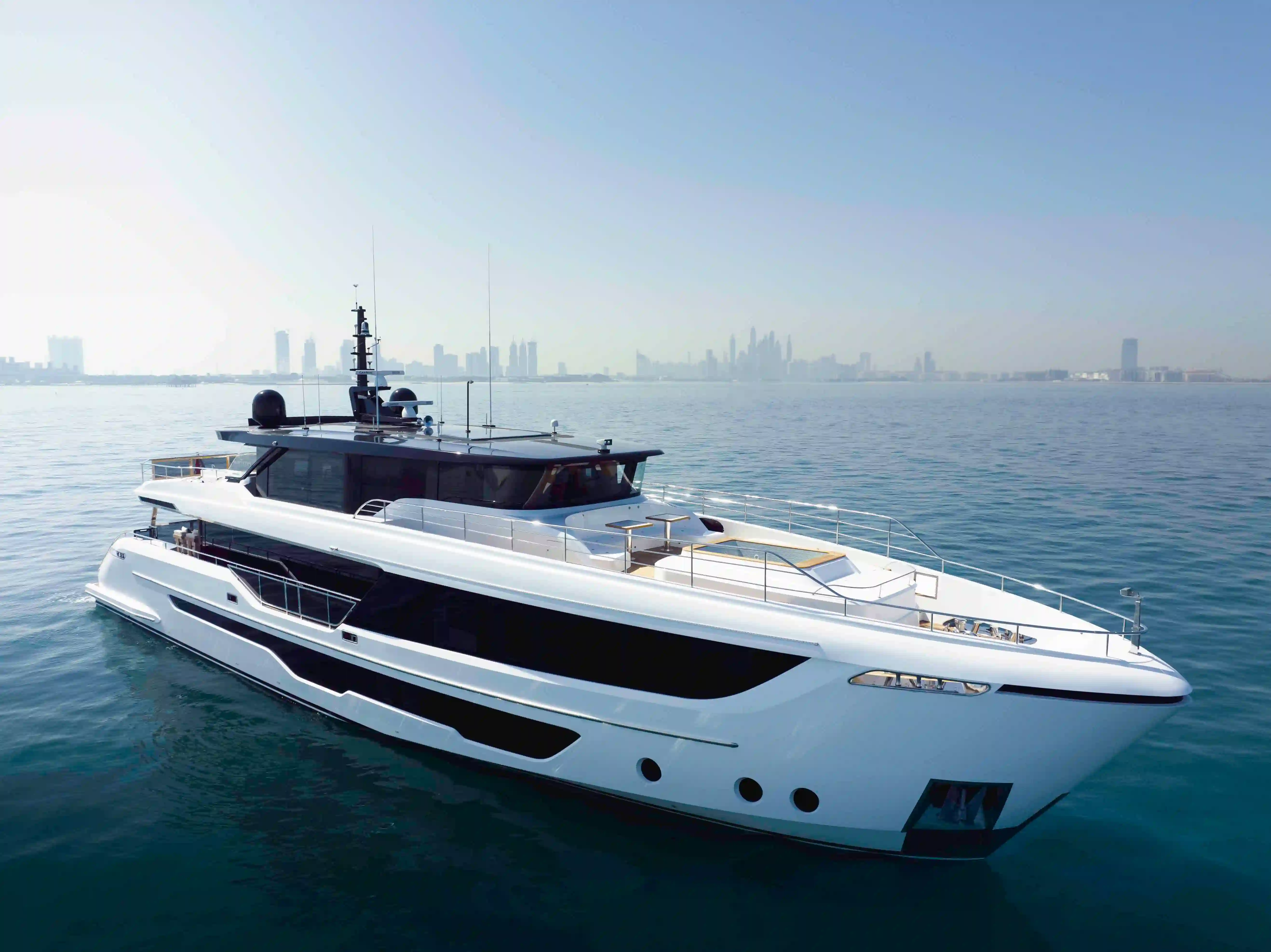 Hero background with luxury yacht