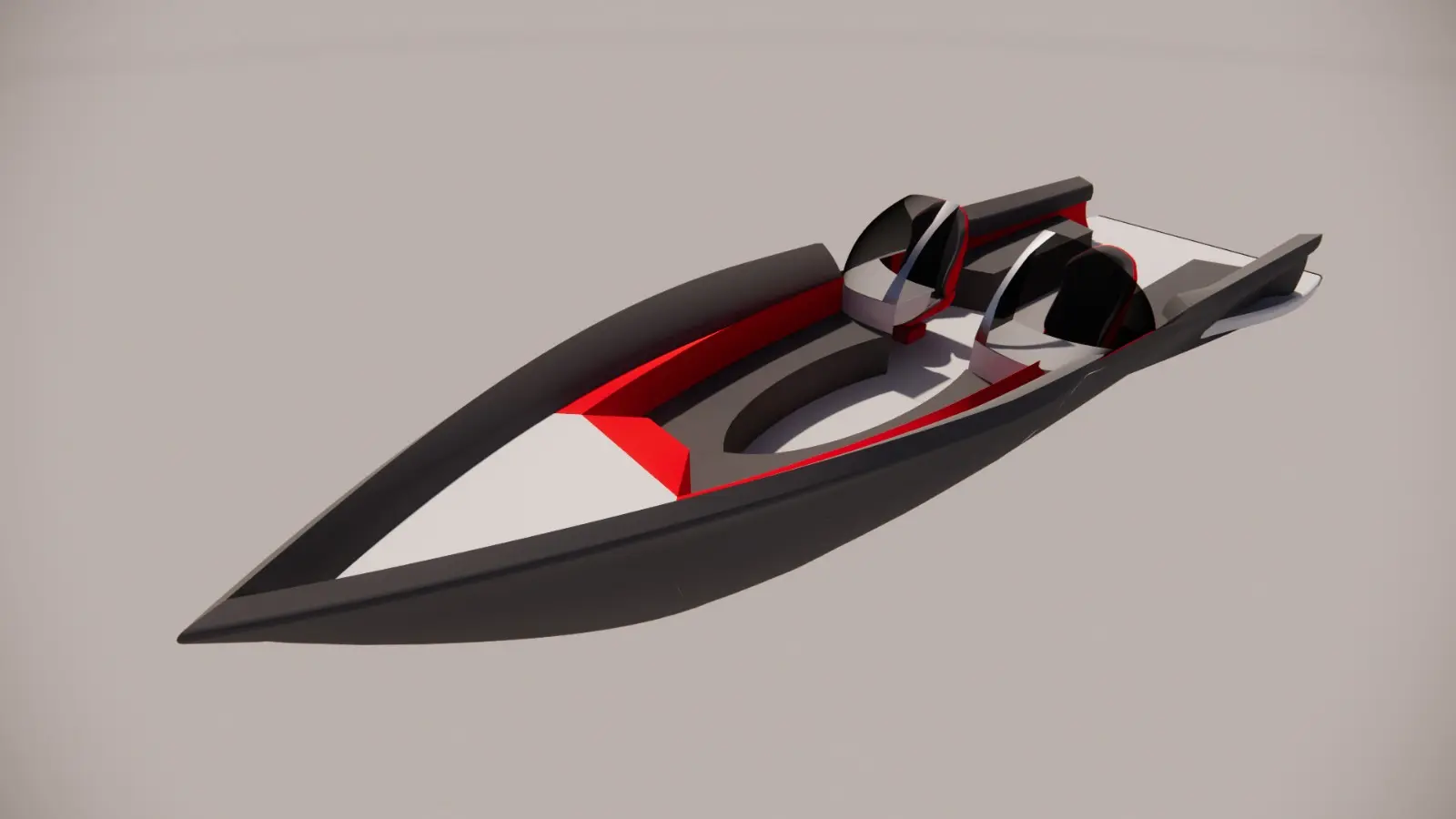Crimson Velocity Powerboat